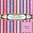 Shades Of Pink Mulberry Paper - Set One - Ten 12 x 12 Printable Backing Paper Set