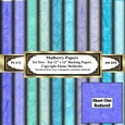 Shades Of Blue Mulberry Paper - Set Two - Ten 12 x 12 Printable Backing Paper Set