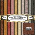 Shades Of Brown Mulberry Paper - Set Two - Ten 12 x 12 Printable Backing Paper Set