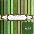 Shades Of Green Mulberry Paper - Set Four - Ten 12 x 12 Printable Backing Paper Set