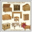 Pine Furniture - Printable Clipart - Set One - Designers Resource Kit