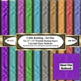 Cable Knitting - Set One - Ten 12 x 12  Printable Sheets Of Backing Paper
