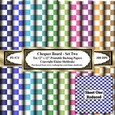12 x 12 Chequer Board Set Two -  - Ten 12 x 12 Printable Sheets Of Backing Paper
