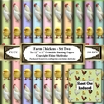 Farm Chickens - Set Two - Ten 12 x 12 Printable Sheets Of Backing Paper