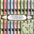 Farm Animals - Set Two - Ten 12 x 12 Printable Sheets Of Backing Paper