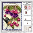 Fuschias, Lace & Finch - 5 x 7 Card Kit With Decoupage, Insert, Envelope & Masses Of Tags