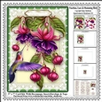 Fuschias, Lace & Humming Bird - 5 x 7 Card Kit With Decoupage, Insert, Envelope & Masses Of Tags