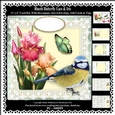 Bluetit Butterfly Lace & Iris Flowers 6 x 6 Card Kit With Decoupage Insert Envelope Gift Cards & Masses Of Tags