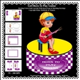 Girl Born To Play Guitar - Rocking Cut & Fold Card Kit