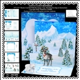 Santas Lost Reindeer - 5.5 x 5.5  3D Pop Up Theater Easel Card Kit With Instructions