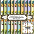 Garden Gnomes - Set One - Ten 12 x 12 Printable Backing Papers