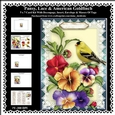 Pansy, Lace & American Goldinch - 5 x 7 Card Kit With Decoupage, Insert, Envelope & Masses Of Tags