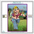 Hippie Peace Girl  5 x 7 Mini Card Kit With Decoupage, Insert & Tags