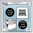Go Fishing...Or Go To Work - Printable 6 x 6 Card Kit With Insert,Decoupage, Envelope & Tags