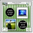 Play Golf...Or Go To Work - Printable 6 x 6 Card Kit With Insert,Decoupage, Envelope & Tags