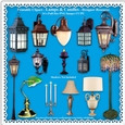 Printable Clipart - Lamps & Candles - 14 x PNG Full Size Images - Designer Resource - CU/PU