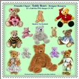 Printable Clipart - Teddy Bears - 13 x PNG Full Size Images - Designer Resource - CU/PU