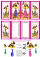Googley Eyed Puppy Dogs with Nodding Heads Pink Diamond Fold
