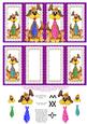 Googley Eyed Dogs with Nodding Heads Purple Diamond Fold