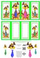 Googley Eyed Dogs with Nodding Heads Green Diamond Fold Card