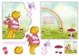 Teddy Bear Scalloped Edge Decoupage Card for Girl Aged Three