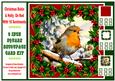 Christmas Robin & Holly on Red 6" Square Decoupage Card Kit