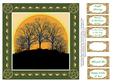 8 Inch Pagan Winter Sunrise Sunset on Green + 6 Sentiments