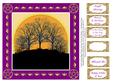 8 Inch Pagan Winter Sunrise Sunset on Purple + 6 Sentiments
