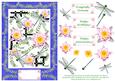 Oriental Dragonfly Dreams & Waterlily Decoupage Card Sheet 2