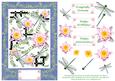 Oriental Dragonfly Dreams & Waterlily Decoupage Card Sheet 3