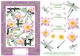 Oriental Dragonfly Dreams & Waterlily Decoupage Card Sheet 4