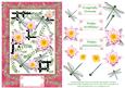 Oriental Dragonfly Dreams & Waterlily Decoupage Card Sheet 5