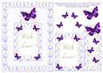 Butterflies and Blossoms (2) Card Front, Pocket and Bookmark