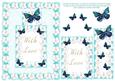 Butterflies and Blossoms (3) Card Front, Pocket and Bookmark