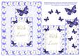 Butterflies and Blossoms (4) Card Front, Pocket and Bookmark