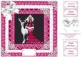 8 x 8 Inch Snow Queen and Reindeer Vintage Style Red Lace