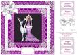 8 x 8 Inch Snow Queen and Reindeer Vintage Style Pink Lace