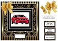 Black Gold for Men - Red Ferrari Motor Car -8 x 8 Quick Card