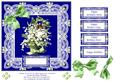 Vintage Cat & Lily of Valley Square Lace Card Front