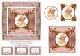 Vintage Girl with Roses and Lace Square Pyramage Card Sheet