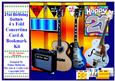 21st Birthday Guitars 4 x Fold Concertina Decoupage Card Kit