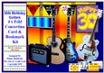 30th Birthday Guitars 4 x Fold Concertina Decoupage Card Kit