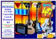 40th Birthday Guitars 4 x Fold Concertina Decoupage Card Kit