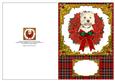 West Highland Terrier and Poinsettia Wreath Quick A5 Card