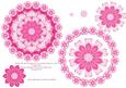 Candy Pink Vintage Lace Decoupage Mandala Topper for Cards