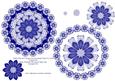 Sapphire Blue Vintage Lace Decoupage Mandala Topper Forcards