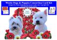 Westie Dogs and Poppies 3D Concertina Card Kit