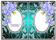 Blue Orchids with Jade & Silver Diamonds Double Frames