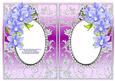 Blue Orchids with Pink & Silver Diamonds Double Frames