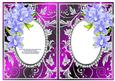 Blue Orchids with Purple & Silver Diamonds Double Frames